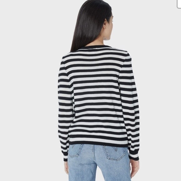 BCBGENERATION striped long sleeve sweater black white Sz XS - Picture 2 of 11